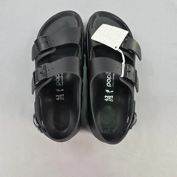 Papillio by Birkenstock Platform Sandals Adjustable Buckles Black EU 42 Men 9 - Picture 5 of 10